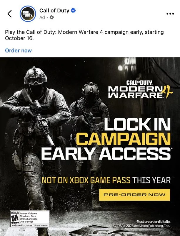 بازی Call of Duty: Modern Warfare 4 امسال به ایکس باکس گیم پس نمی&zwnj;آید