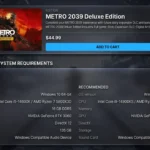 سیستم مورد نیاز بازی Metro 2039