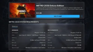 سیستم مورد نیاز بازی Metro 2039